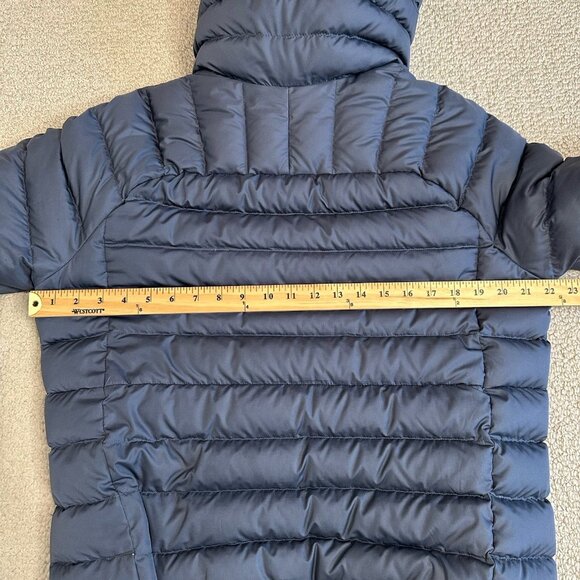 LL Bean Puffer Jacket Medium Gray 650 Down Fill Downtek Hooded Lined - Picture 14 of 14
